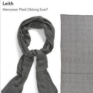 NWT leith oblong plaid scarf